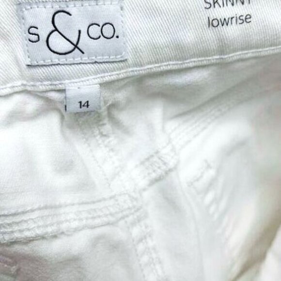 S & Co.‎ White Skinny Jeans Size 14 – Pristine, Polished, Modern Fit - Picture 5 of 9